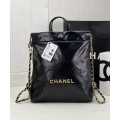 Chanel 22 Backpack in Black Shiny Calfskin