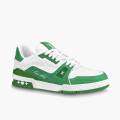 Louis Vuitton LV Trainer Sneaker Signature Green White