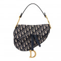 Dior Saddle Bag Blue Oblique Jacquard