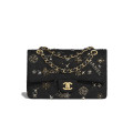 Chanel Tweed Small Double Flap Bag Embroidered Strass and Glass Pearls