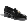 Chanel Patent Calfskin Heart CC 50mm Loafers Black