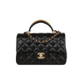 Chanel Mini Flap Bag With Gold Top Handle