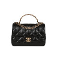 Chanel Mini Flap Bag With Metal Top Handle
