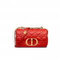 Dior Small Caro Bag Red Supple Cannage Calfskin