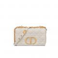 Dior Small Caro Bag White Supple Cannage Calfskin