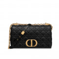 Dior Large Caro Bag Black Supple Cannage Calfskin
