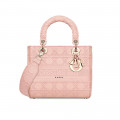 Dior Medium Lady D-Lite Bag Pink Cannage Embroidered