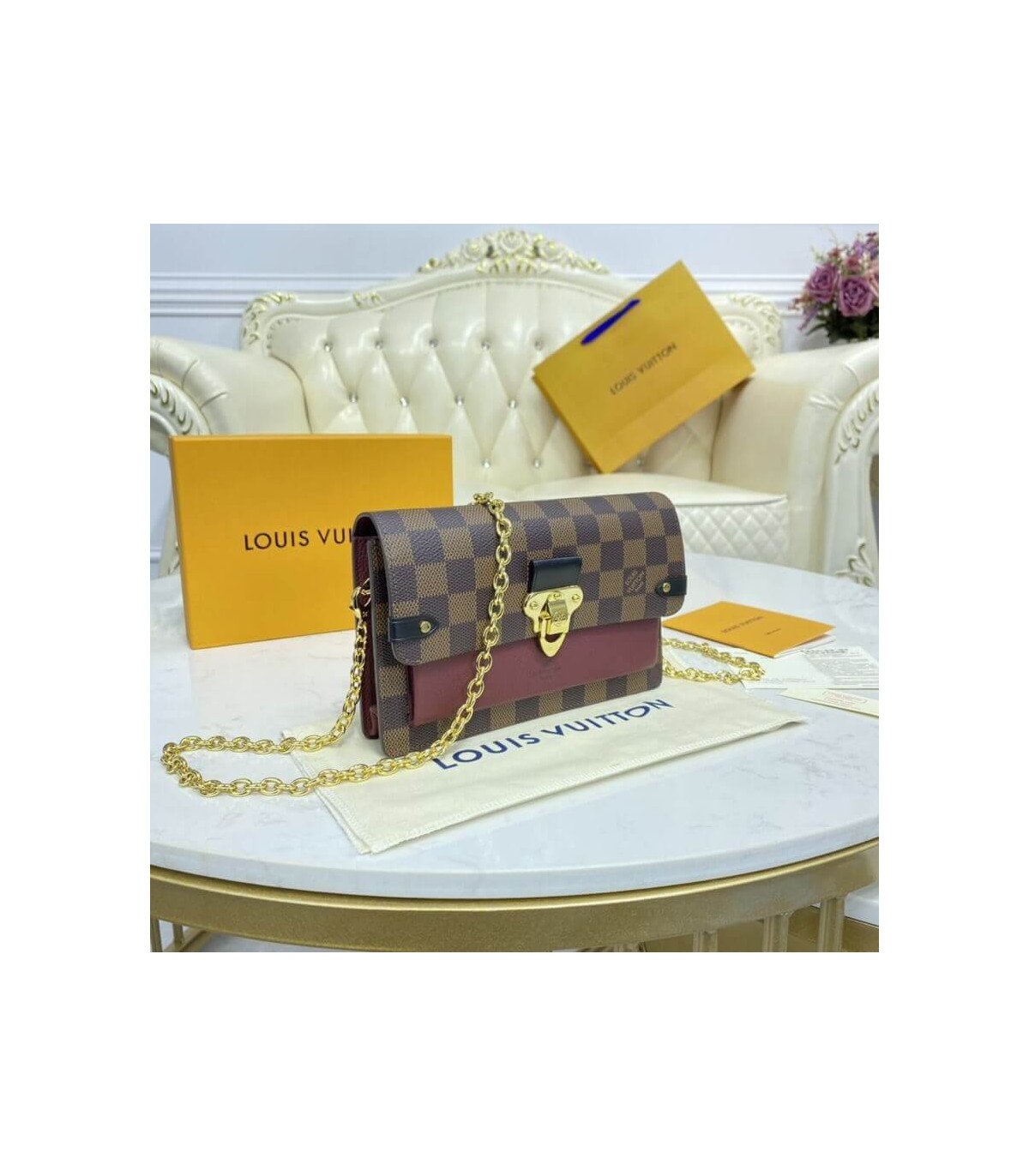 Shop Louis Vuitton DAMIER Vavin Chain Wallet (N60222, N60221, N60237) by  nordsud