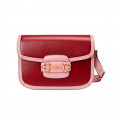 Gucci Horsebit 1955 Small Shoulder Bag Red and Pink Leather
