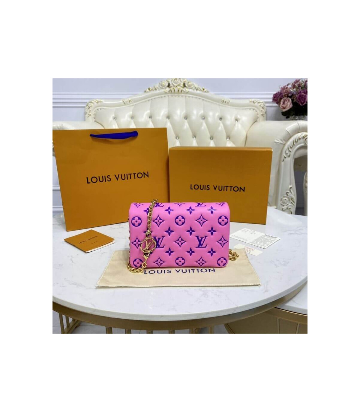 Unboxing the Louis Vuitton coussin PM in Rose Miami pink 💖 I am in lo