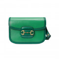 Gucci Horsebit 1955 Small Shoulder Bag Green Leather