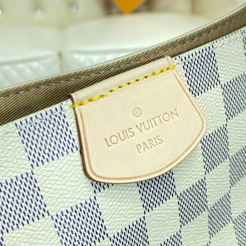 Louis Vuitton LV Graceful MM damier azur Beige Leather ref.281004 - Joli  Closet