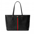 Gucci Ophidia Leather Tote Black