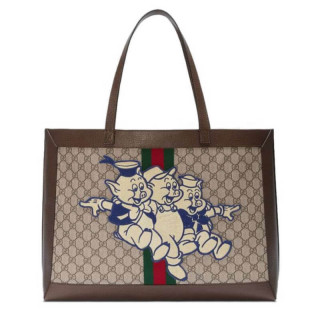 Gucci Ophidia GG Tote with Three Little Pigs