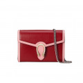Gucci Dionysus Mini Chain Bag in Red and Pink Leather