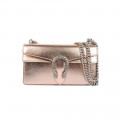 Gucci Dionysus Small Shoulder Bag in Rose Gold Lame Leather
