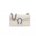 Gucci Dionysus Small Shoulder Bag in White Leather